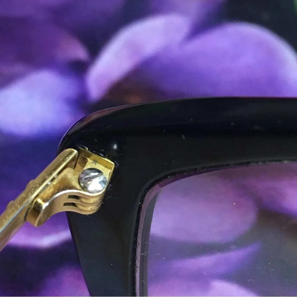 Miu Miu Black & Gold arms glasses frames REPAIRED wobbly arm & works normally